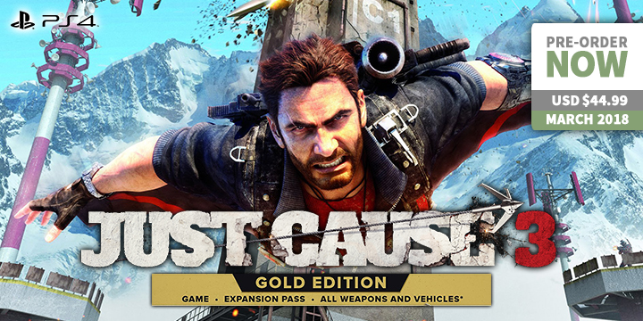 play-asia.com, Just Cause 3: Gold Edition, Just Cause 3: Gold Edition PlayStation 4, Just Cause 3: Gold Edition Japan, Just Cause 3: Gold Edition release date, Just Cause 3: Gold Edition price, Just Cause 3: Gold Edition gameplay, Just Cause 3: Gold Edition features 