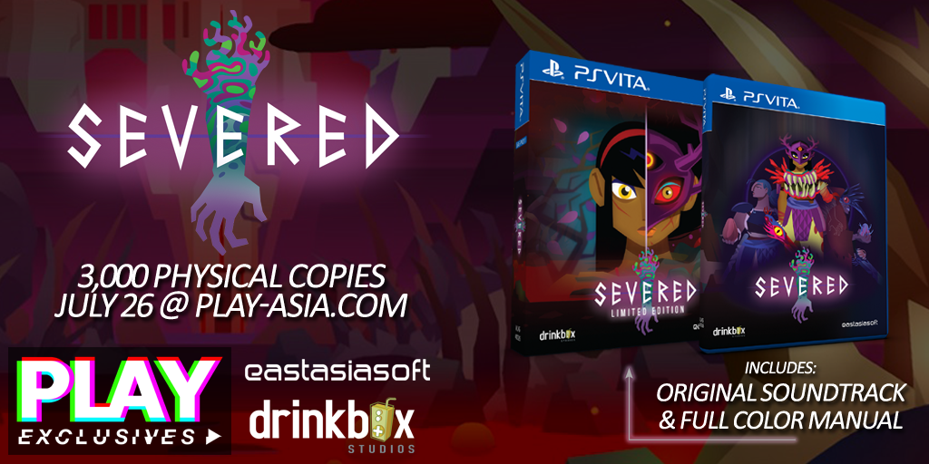 Severed releases physically on the Vita July 26!