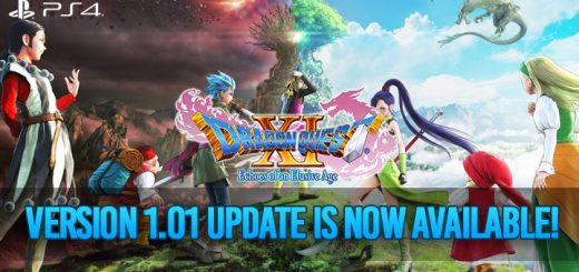 Dragon Quest XI, Dragon Quest XI: Echoes of an Elusive Age, PS4, PlayStation 4, US, Europe, Australia, update, version 1.01, Square Enix