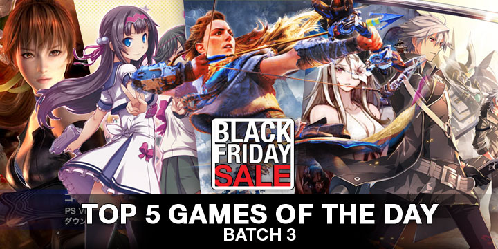 Top 5 games of the day, Playasia, Black Friday, Black Friday Sale, Sale, Batch 3