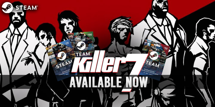 Killer 7, PC, Steam, release date, Steam Gift Cards, trailer, features, Story, new trailer, update, available now