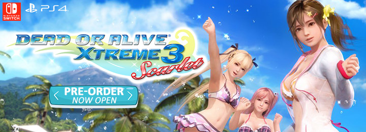 Dead or Alive Xtreme 3: Scarlet, Dead or Alive Xtreme 3, Dead or Alive, Koei Tecmo, Team Nija, PS4, Switch, Japan, Asia, gameplay, features, release date, price, trailer, screenshots, update, news, Kasumi, Ayane, Hitomi
