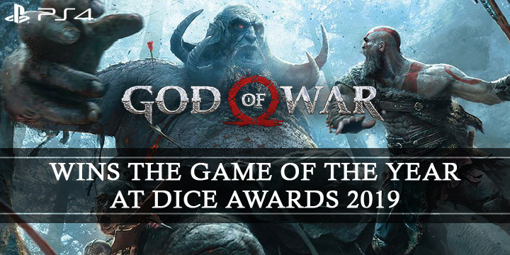  God of War, PS4, PlayStation 4, update, Santa Monica Studios, Sony Interactive Entertainment, DICE Awards, DICE Awards 2019, Game of the Year