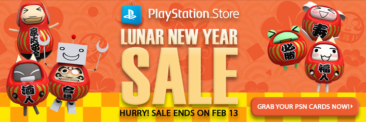 Lunar New Year Sale, PlayStation Store, PlayStation Asia, PSN Store, discount, sale, Chinese New Year Sale, PS4, games, PSN Cards