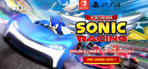 Sega, Team Sonic Racing, PS4, Switch, PlayStation 4, Nintendo Switch, Asia, Chinese subtitles, English subtitles