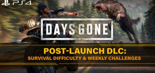 Days Gone, PS4, PlayStation 4, US, Europe, Asia, gameplay, features, release date, price, trailer, screenshots, update, DLC, post-launch DLC, Survival Difficulty, Weekly Challenges