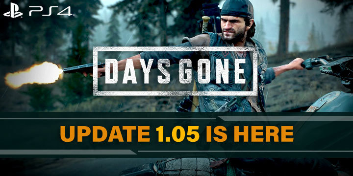 Days Gone, PS4, PlayStation 4, US, Europe, Asia, Japan, update, Version 1.05