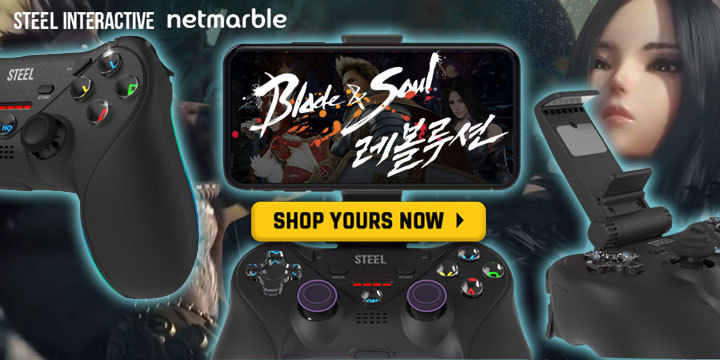Revolution Twin, Blade & Soul: Revolution, MMORPG, Netmarble, mobile game, controller, wireless controller, South Korea, iOS, Android