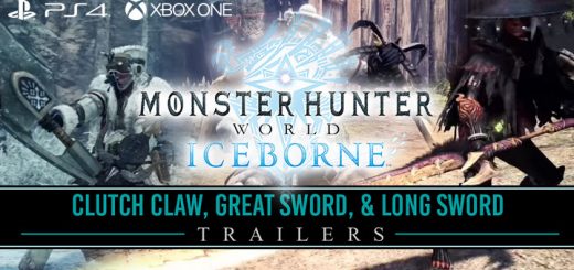 Monster Hunter World: Iceborne Master Edition, Monster Hunter World, Master Edition, PlayStation 4, Xbox One, North America, US, Japan, Asia, Europe, Capcom, update, Clutch Claw, Great Sword, Long Sword