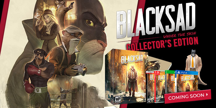 Blacksad: Under the Skin, US, Europe, PlayStation 4, Xbox One, Nintendo Switch, PC, PS4, XONE, Switch, Windows, Pre-order, Maximum Games, Microids