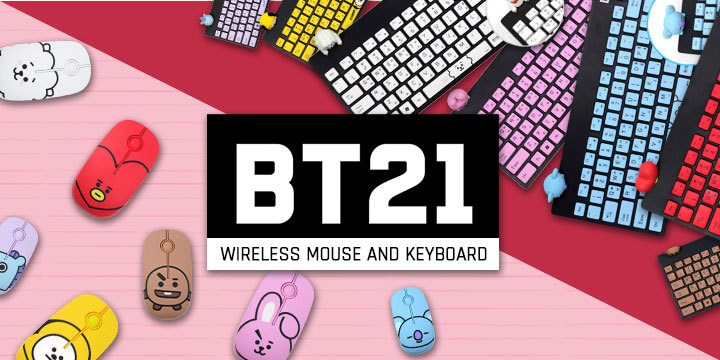 BT21, BTS, LINE, LINE Friends, BT21 Wireless Mouse, BT21 Wireless Keyboard, Electronics, Wireless Keyboard, Wireless Mouse, Keyboard, Mouse, Windows, Mac, South Korea, Korea