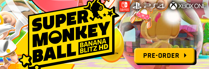 Super Monkey Ball: Banana Blitz HD, Super Monkey Ball: Banana Blitz, Tabegoro! Super Monkey Ball, たべごろ!スーパーモンキーボール, Super Monkey Ball: Banana Blitz Remastered, PS4, XONE, Switch, PlayStation 4, Xbox One, Nintendo Switch, Pre-order, Sega