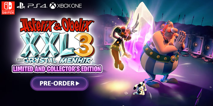 Asterix & Obelix XXL3: The Crystal Menhir,switch, nintendo switch,xone, xbox one, ps4, playstation 4, eu, europe, release date, gameplay, features, price,pre-order, microids, osome studio, Asterix & Obelix XXL, collector's edition, limited edition