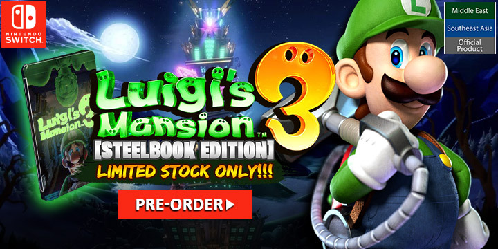 LUIGI'S MANSION 3 [STEELBOOK EDITION] (MDE), Nintendo switch, asia, news, latest