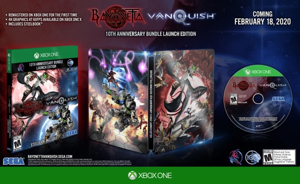 Bayonetta & Vanquish, Bayonetta & Vanquish 10th Anniversary Bundle Launch Edition, Bayonetta, Vanquish, Launch Edition, PlayStation 4, Xbox One, PS4, XONE, Sega, PlatiniumGames, Pre-order, US, Europe