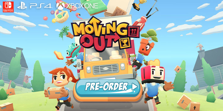 Moving Out, Move Out, Moves Out, PS4, XONE, Switch, PlayStation 4, Xbox One, Nintendo Switch, Europe, Pre-order, Team 17