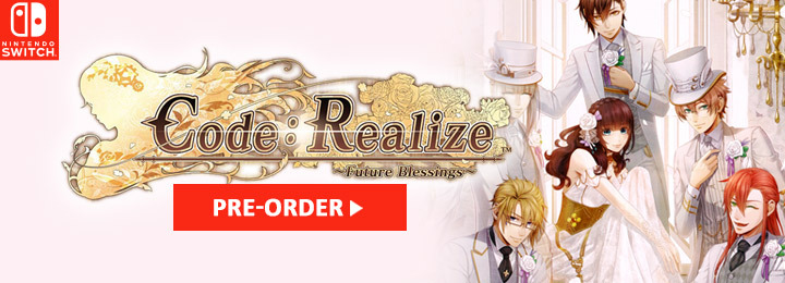 Code: Realize Future Blessings, Code: Realize ~Future Blessings~, Aksys Games, Nintendo Switch, Switch, US, Western release, localization, pre-order