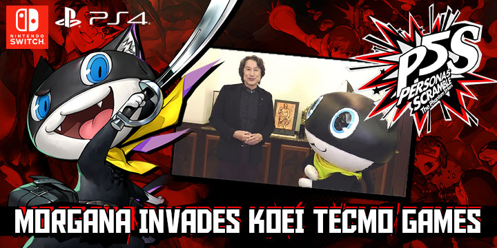 Persona 5 Scramble: The Phantom Strikers, PS4, Switch, PlayStation 4, Nintendo Switch, release date, features, price, pre-order, Japan, Atlus, P5S, news, Gameplay, Morgana invades Koei Tecmo, Morgana infiltrates Koei Tecmo, Morgana visits Koei Tecmo office, Morgana meets Kou Shibusawa, ペルソナ５スクランブル　ザ・ファントムストライカーズ