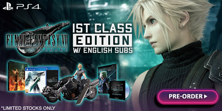 FF7, Final Fantasy 7 Remake, FF 7 Remake, Final Fantasy, Final Fantasy VII Remake, Square Enix, PS4, PlayStation 4, release date, gameplay, features, price, pre-order, Asia, 1st class edition, Collector’s Edition, Final Fantasy VII Remake [1st Class Edition], Final Fantasy VII Remake First Class Edition, English subtitles