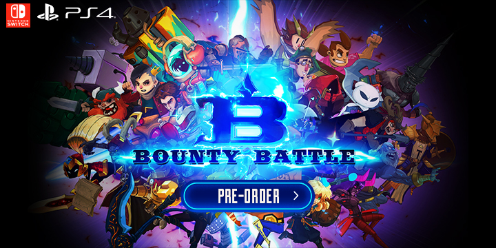 Bounty Battle, Europe, North America, Switch, Nintendo Switch, PS4, Playstation 4, physical, Merge Games, Dark Screen Games, trailer, screenshot, features, pre-order now, release date, price