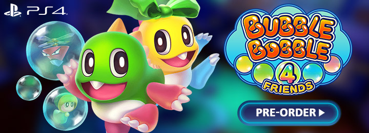 Bubble Bobble 4 Friends, PlayStation 4, US, Europe, Japan, gameplay, features, release date, price, trailer, screenshots, update, ININ Games, Taito