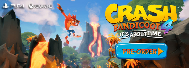 Crash Bandicoot 4, Crash Bandicoot, Crash Bandicoot 4: It's About Time, Activision, PlayStation 4, Xbox One, US, pre-order, gameplay, features, release date, price, trailer, screenshots