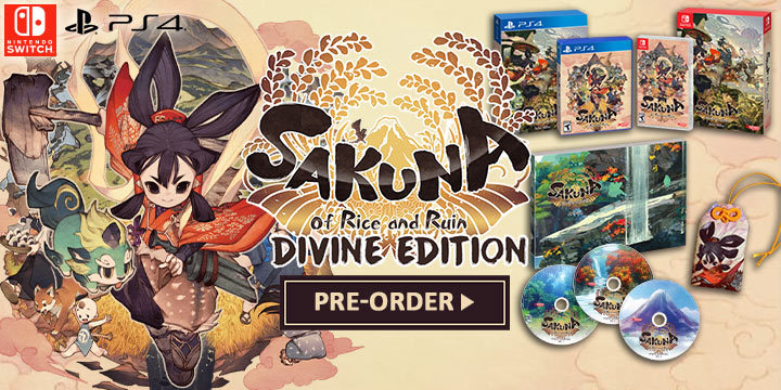 Sakuna: Of Rice and Ruin, Sakuna: Of Rice and Ruin [Divine Edition], Divine Edition, XSEED Games, PS4, PlayStation 4, Nintendo Switch, Switch, US, Pre-order, gameplay, features, release date, price, trailer, screenshots