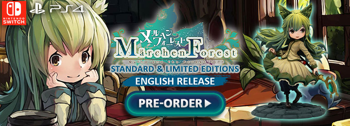 Marchen Forest: Mylne and the Forest Gift, メルヘンフォーレスト, Marchen Forest Mylne and the Forest Gift, PS4, PlayStation 4, Nintendo Switch, Switch, Limited Edition, English, Multi-language, trailer, gameplay, screenshots, figure, Clouded Leopard Entertainment