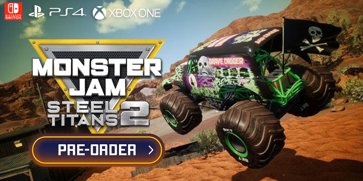 Monster Jam Steel Titans 2, Monster Jam Steel Titans, Monster Jam Steel Titans II, release date, gameplay, features, price, PS4, PlayStation 4, Nintendo Switch, Switch, Xbox One, trailer, THQ Nordic, Rainbow Studios