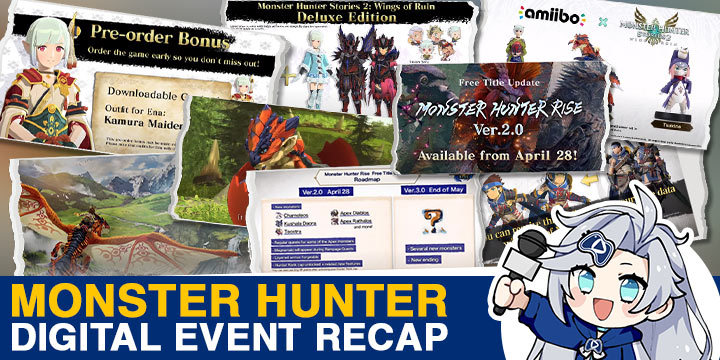 Monster Hunter, Monster Hunter Rise, Monster Hunter Stories 2: Wings of Ruin, Capcom, Nintendo Switch, Switch, update, Monster Hunter Digital Event