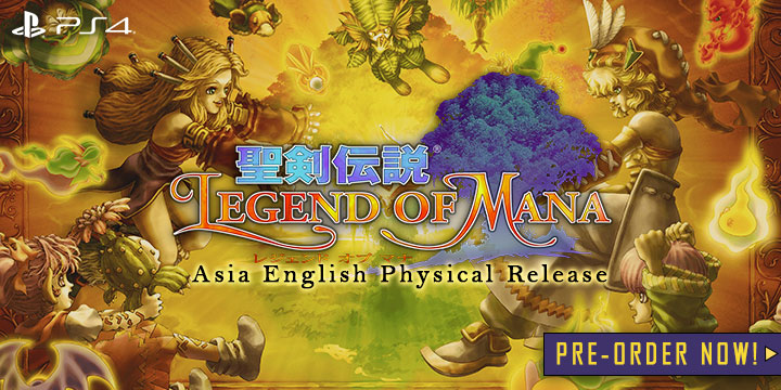 Legend of Mana Remastered (English), Legend of Mana Remaster, Legend of Mana HD, Legend of Mana, PS4, PlayStation 4, Asia, release date, gameplay, price, pre-order now, Square Enix, Physical, Asia English