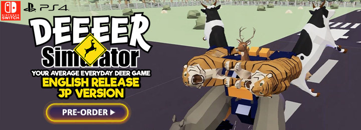 DEEEER Simulator: Your Average Everyday Deer Game, Action Adventure, PS4, PlayStation 4, Switch, Nintendo Switch, date de sortie, bande-annonce, captures d'écran, pré-commander maintenant, Japon