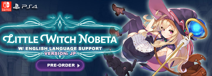 Little Witch Nobeta (English), Little Witch Nobeta, PS4, PlayStation 4, Japan, Switch, Nintendo Switch, Pupuya Games, Simon Creative, Justdan International, gameplay, features, release date, price, trailer, pre-order now, screenshots, リトルウィッチノベタ