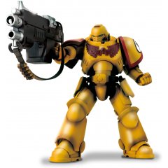 WARHAMMER 40,000 ACTION FIGURE: IMPERIAL FISTS WITH AUTO BOLT RIFLE AND AUXILIARY GRENADE LAUNCHER Tamashii (Bandai Toys)